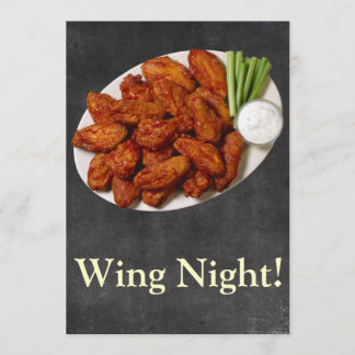 Wing Night Invitation