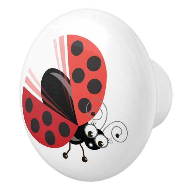 Wing-Nutz™_Ladybug (Dotty)_sweet & fun decor Ceramic Knob (Right)