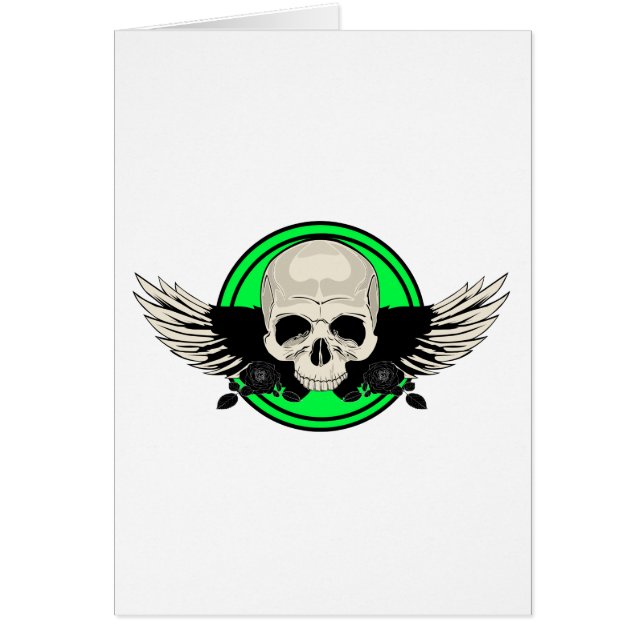 Wing Skull - GREEN (Front)