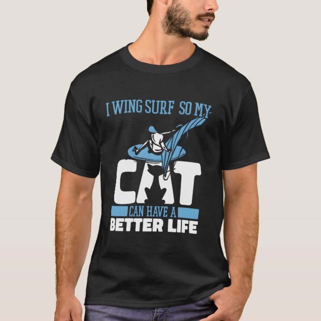 Wing Surfer Cat Foil Wing Surfing T-Shirt (Front)