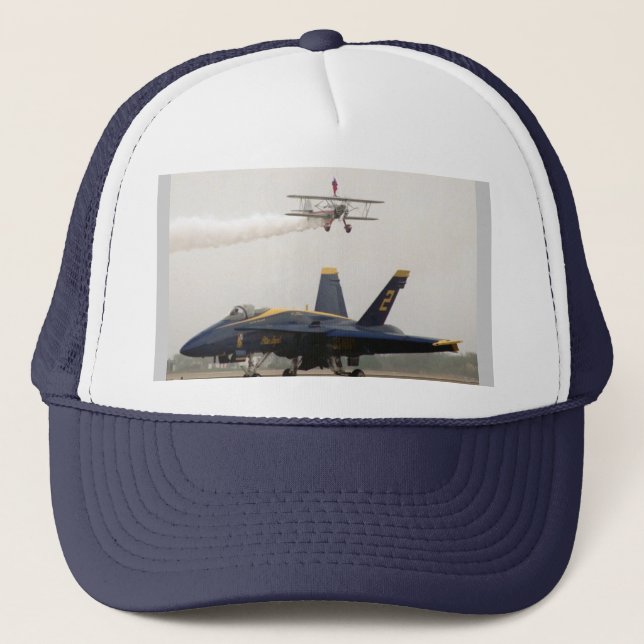 Wing Walker over Angel Trucker Hat (Front)