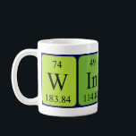 Wingate periodic table name mug<br><div class="desc">Wingate spelled out as W In Ga Te (Tungsten Indium Gallium Tellurium) on a mug for the scientist in you.</div>