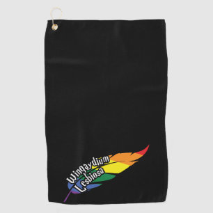 Wingaydium Lesbiosa – Funny LGBTQ+ Magic Pun Golf Towel
