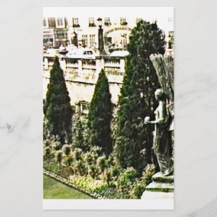 Winged Angel Statue Bath England 1986 snap-11737a Stationery