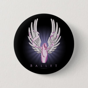 Winged Ballet (Dance) 2 Inch Round Button