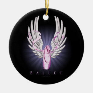 Winged Ballet (Dance) Ceramic Ornament