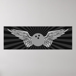 winged bowling poster