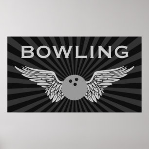winged bowling poster
