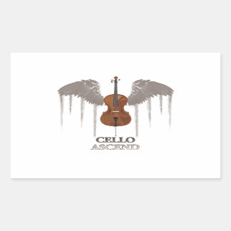Winged Cello Ascend Design Sticker