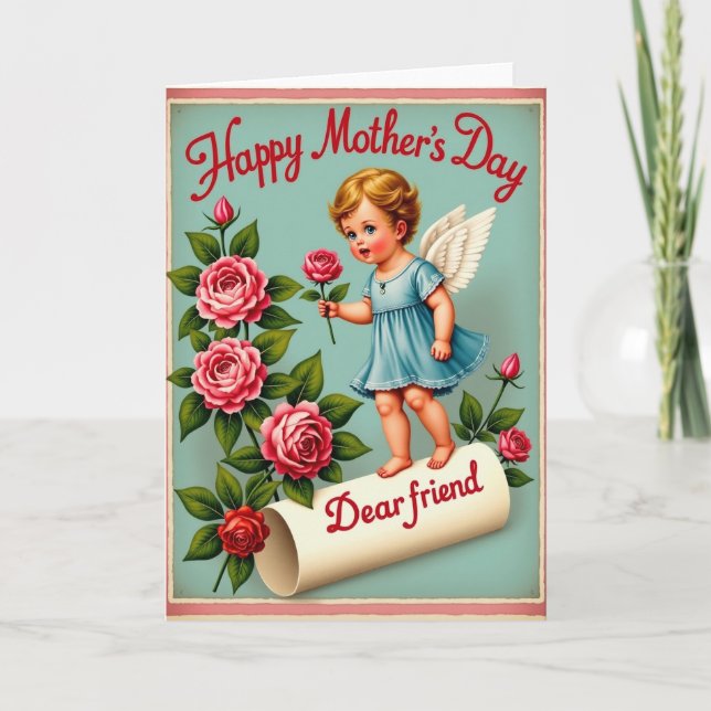 Winged Child Mothers Day Card (Front)