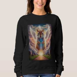 Winged Chipmunk Fantasy Art With Celestial Backdro Sweatshirt