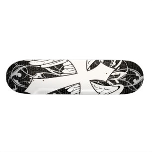 Winged Cross Skateboard Deck