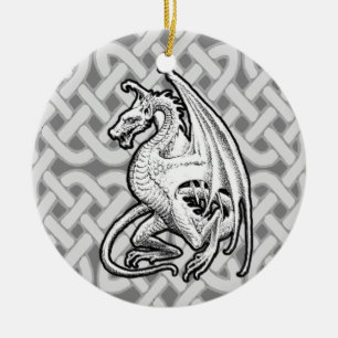 Winged Dragon Ceramic Ornament
