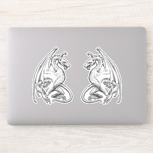 Winged Dragons Vinyl Stickers