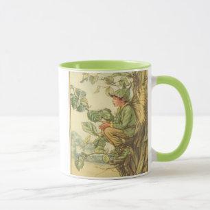 Winged Elm Fairy Sitting in a Tree Mug
