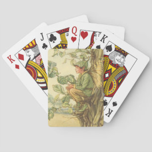 Winged Elm Fairy Sitting in a Tree Playing Cards