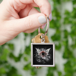 Winged Eye Abstract Keychain