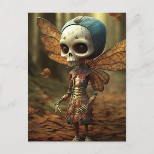 Winged Fairy Skeleton Postcard