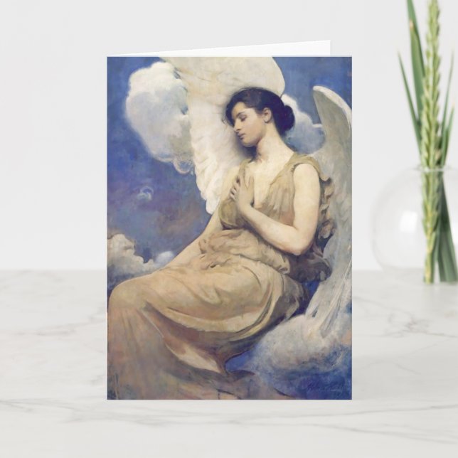 Winged Figure Beautiful Angel Card (Front)