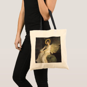 Winged Figure Seated Upon a Rock by Abbott Thayer Tote Bag