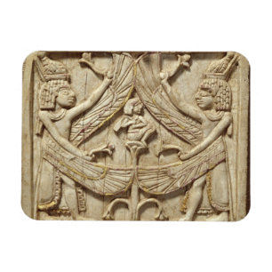 Winged genii, Assyrian Period, c.750 BC (ivory) Magnet