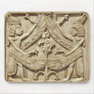 Winged genii, Assyrian Period, c.750 BC (ivory) Mouse Pad