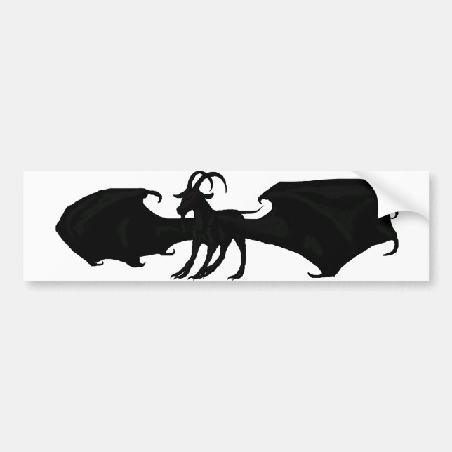 Winged Goat Bumper Sticker (Front)