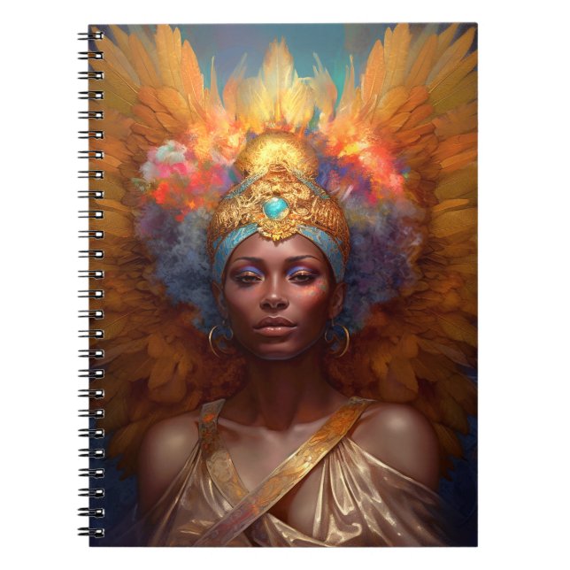 Winged Goddess Fantasy Art Notebook (Front)