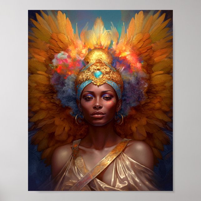 Winged Goddess Fantasy Art Poster (Front)