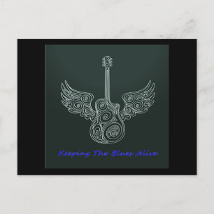 Winged Guitar Postcard