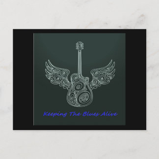 Winged Guitar Postcard
