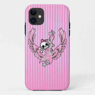 Winged Guitar with Cute Skull iPhone 11 Case