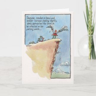 Winged Guy Ready to Soar birthday card