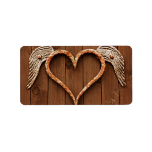 Winged Heart Address Label