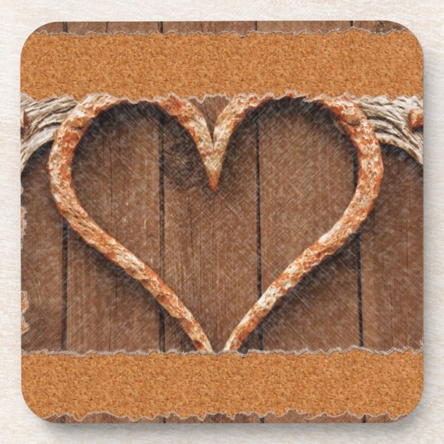 Winged Heart Cork Coaster (Front)