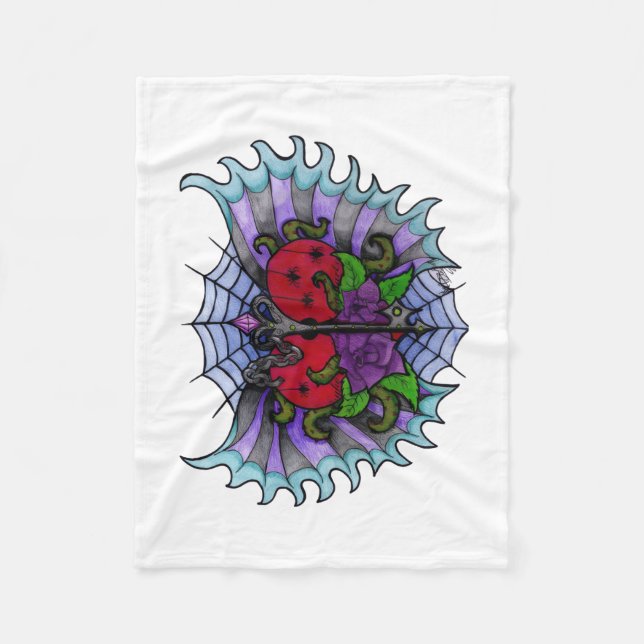 Winged Heart Fleece Blanket (Front)