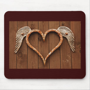 Winged Heart Mouse Pad