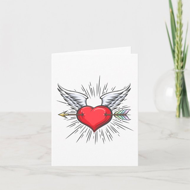 Winged Heart with Arrow Tattoo Card (Creator Uploaded)