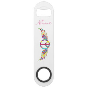 Winged Hippie Peace Symbol Thunder_Cove Bar Key