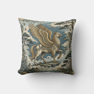 Winged Hippogriff Throw Pillow