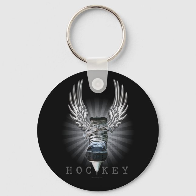 Winged Hockey Keychain (Front)