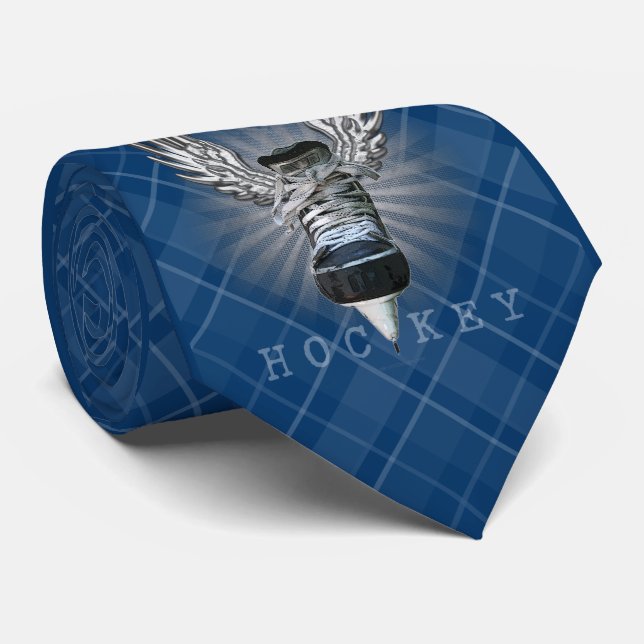 Winged Hockey (Personalized) Tie (Rolled)