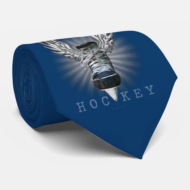 Winged Hockey (Personalized) Tie (Rolled)