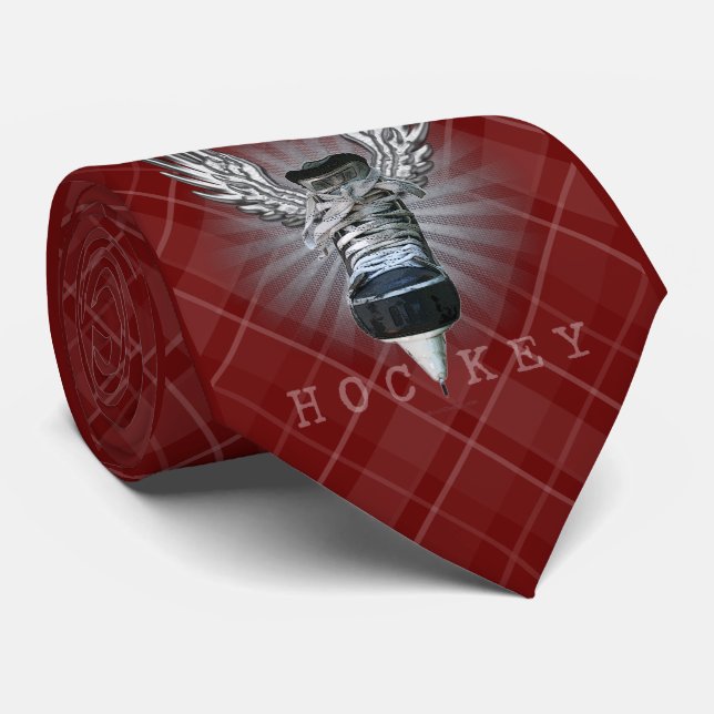 Winged Hockey Personalized tie (Rolled)