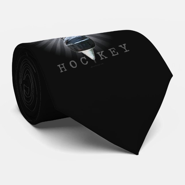 Winged Hockey tie (dark) (Rolled)