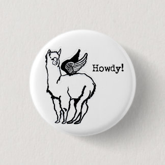 winged Howdy! 1 Inch Round Button
