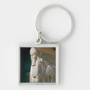 Winged human-headed bull, Neo-Assyrian Period Keychain