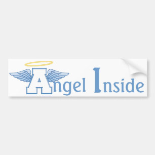 Winged Letter A Bumper Sticker