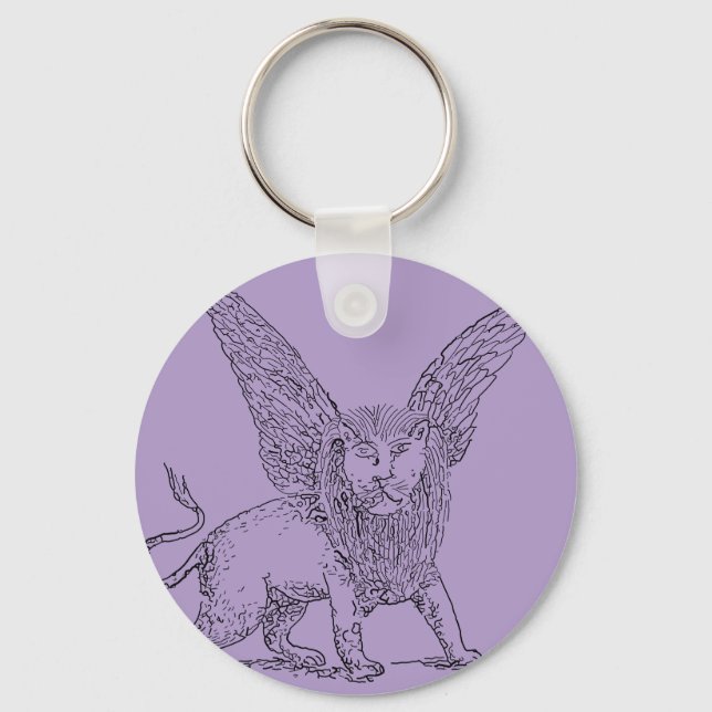 Winged lion symbol of Saint Mark  Keychain (Front)