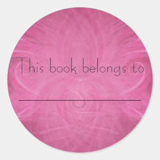 Winged Lotus Abstract Art Classic Round Sticker